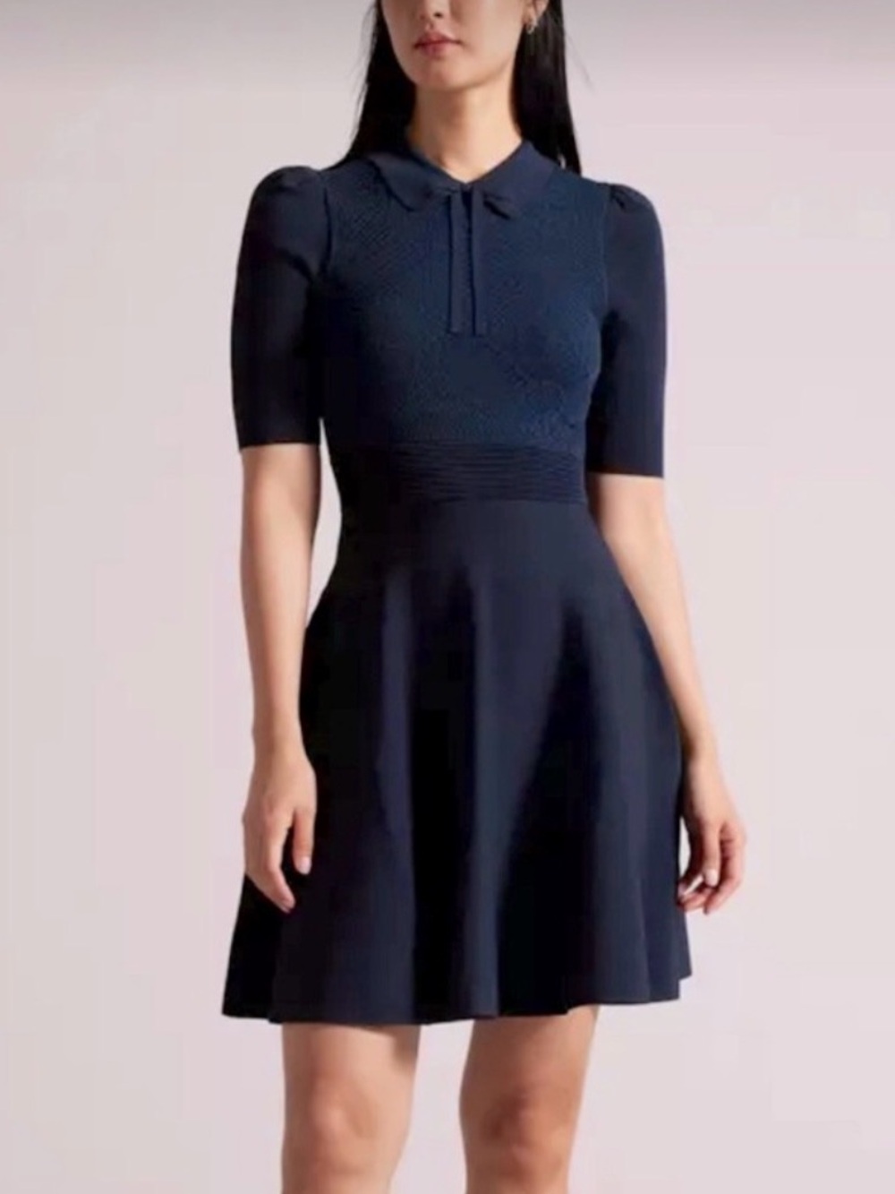Ted Baker London Hillder Mixed Stitch Knit Dress